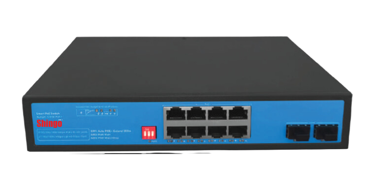 8x10/100/1000M RJ45 PoE Switch AI WATCHDOG